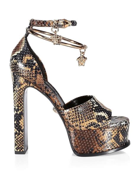 versace embellished leather platform sandals|versace slip on sandals women's.